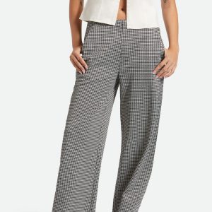 Houndstooth Leisure Trouser Pant - Winter White/Black