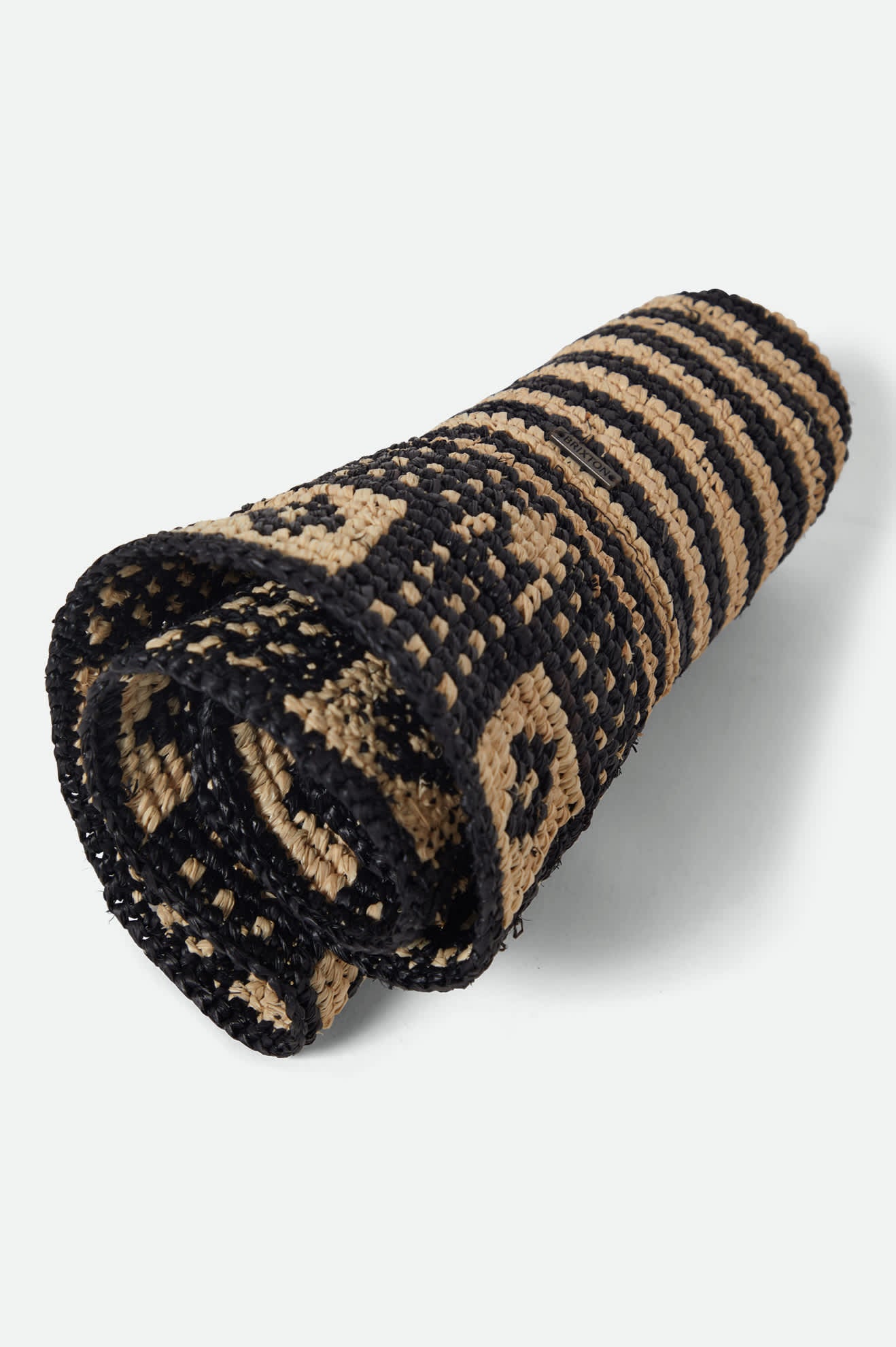 Redding Packable Straw Bucket Hat - Black/Natural - Image 11
