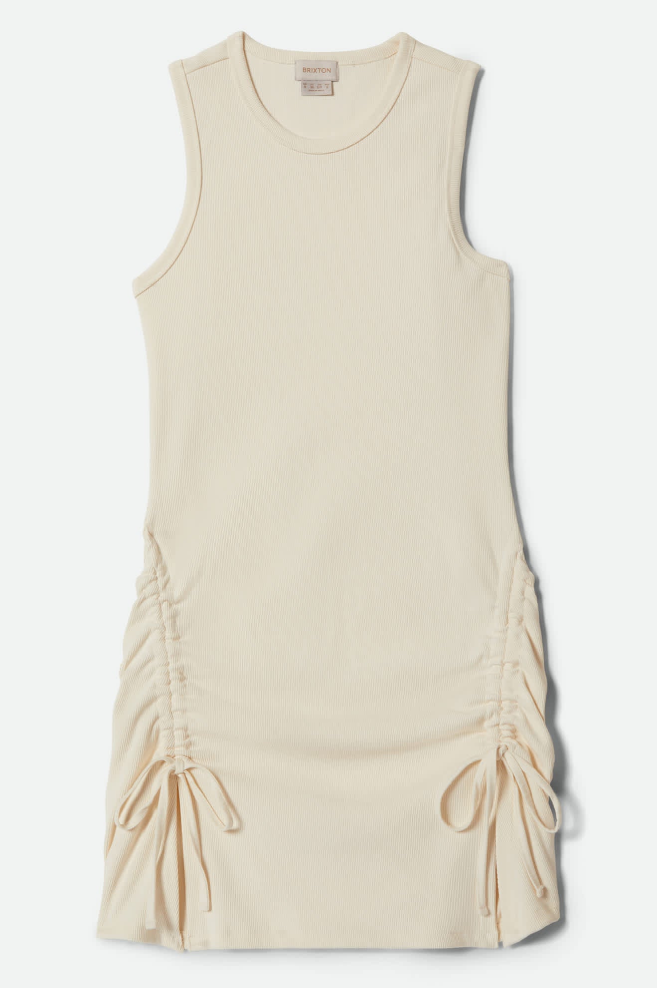 Ribbed Cinch Mini Dress - Off White - Image 2