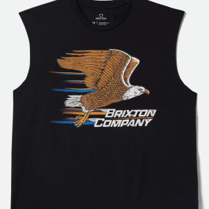 Free Muscle Tank Top - Black Worn Wash
