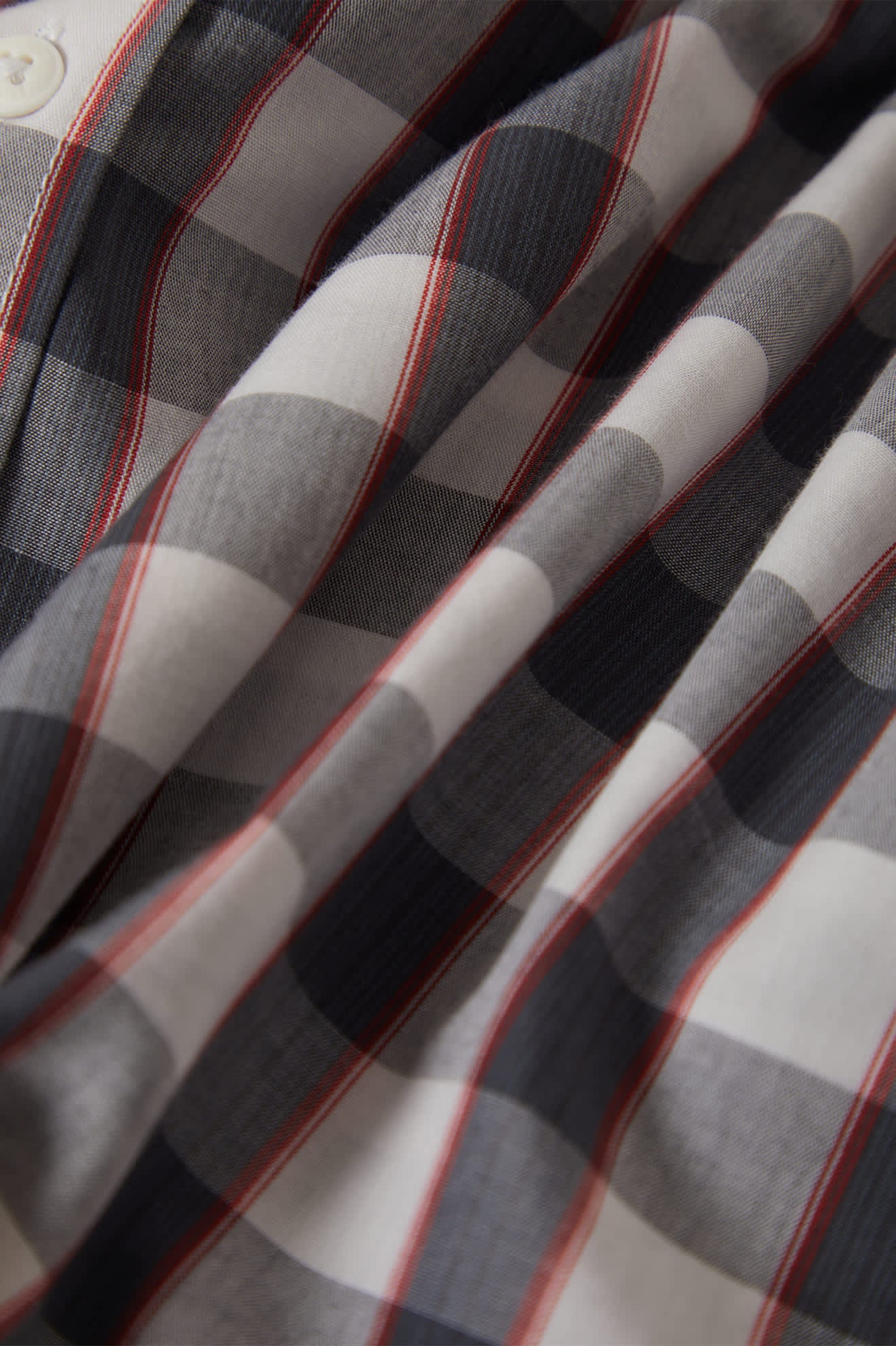 Cru Plaid Short Sleeve Shirt - Black/Off White/Red - Image 2