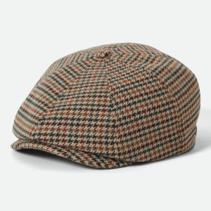 Brood Newsboy Cap - Dusted Ochre/Khaki/Verdant Green