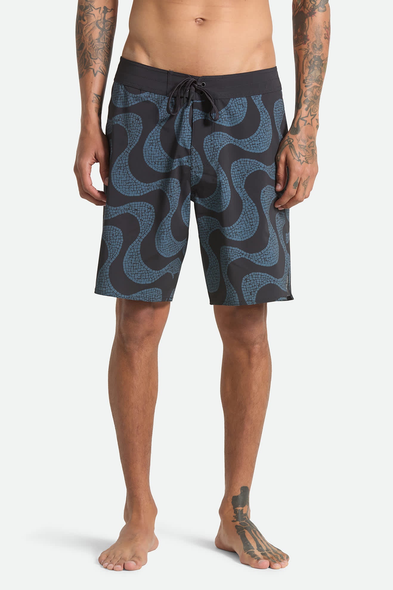 Blitz Boardshort 19 - Black/Future Grey Warped Tile - Image 6