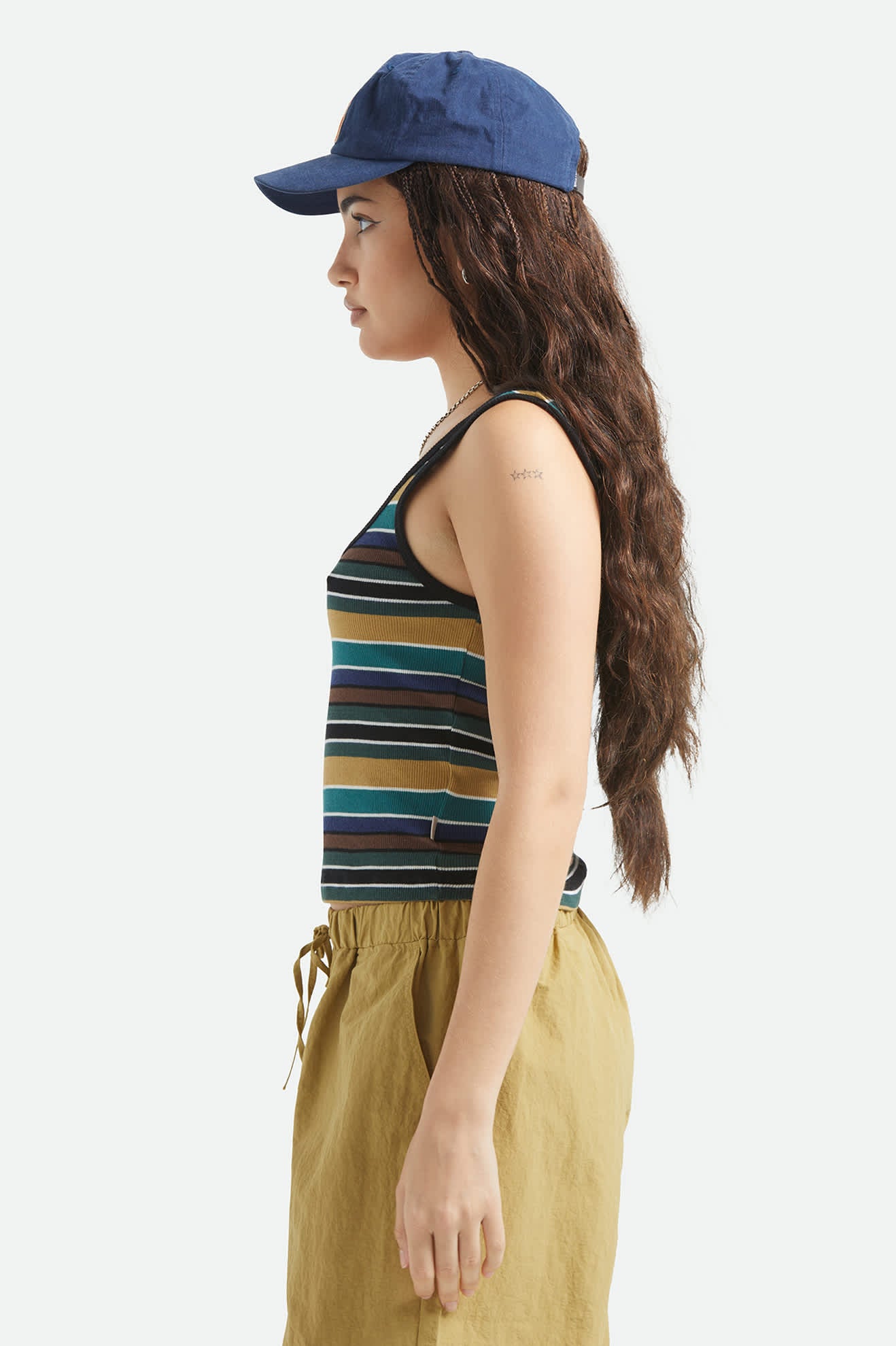 Ringer Organic A-Tank - Multi Retro Stripe - Image 3