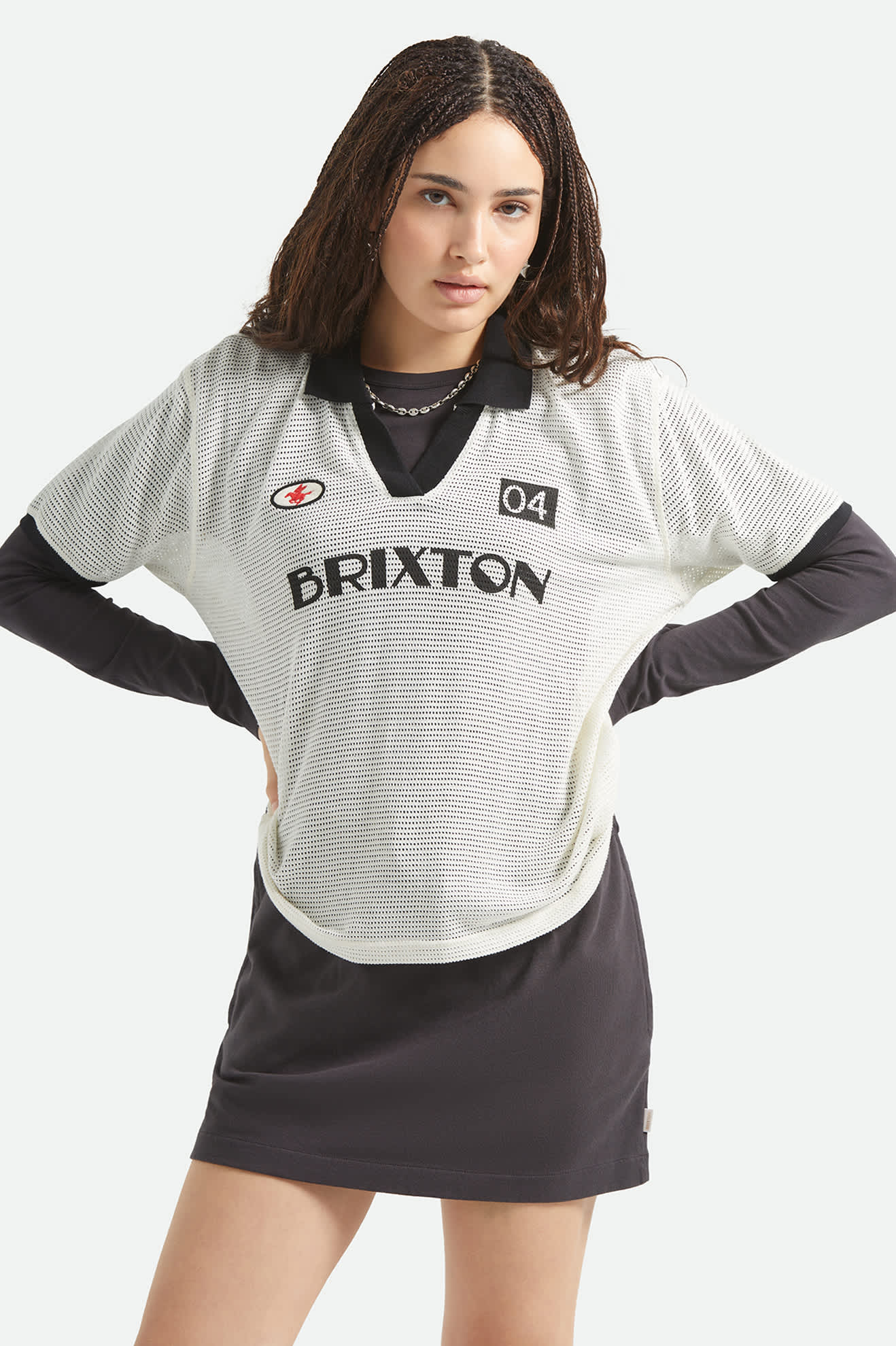Varsity T-Shirt - Off White/Black - Image 3