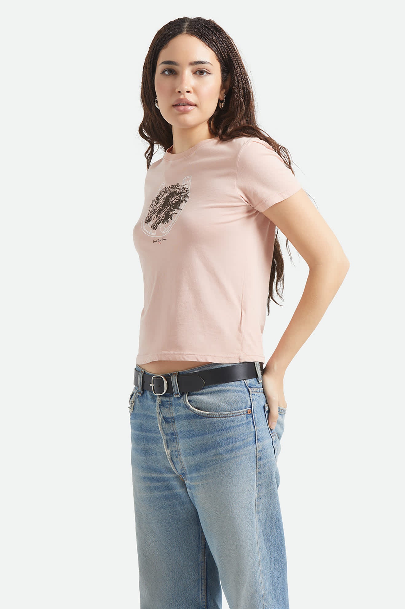 Pony Club Slim Crew T-Shirt - Silver Pink - Image 6