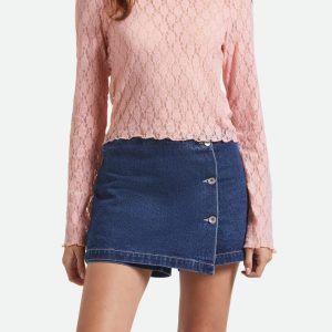 Dolly Slim L/S Knit T-Shirt - Mellow Rose