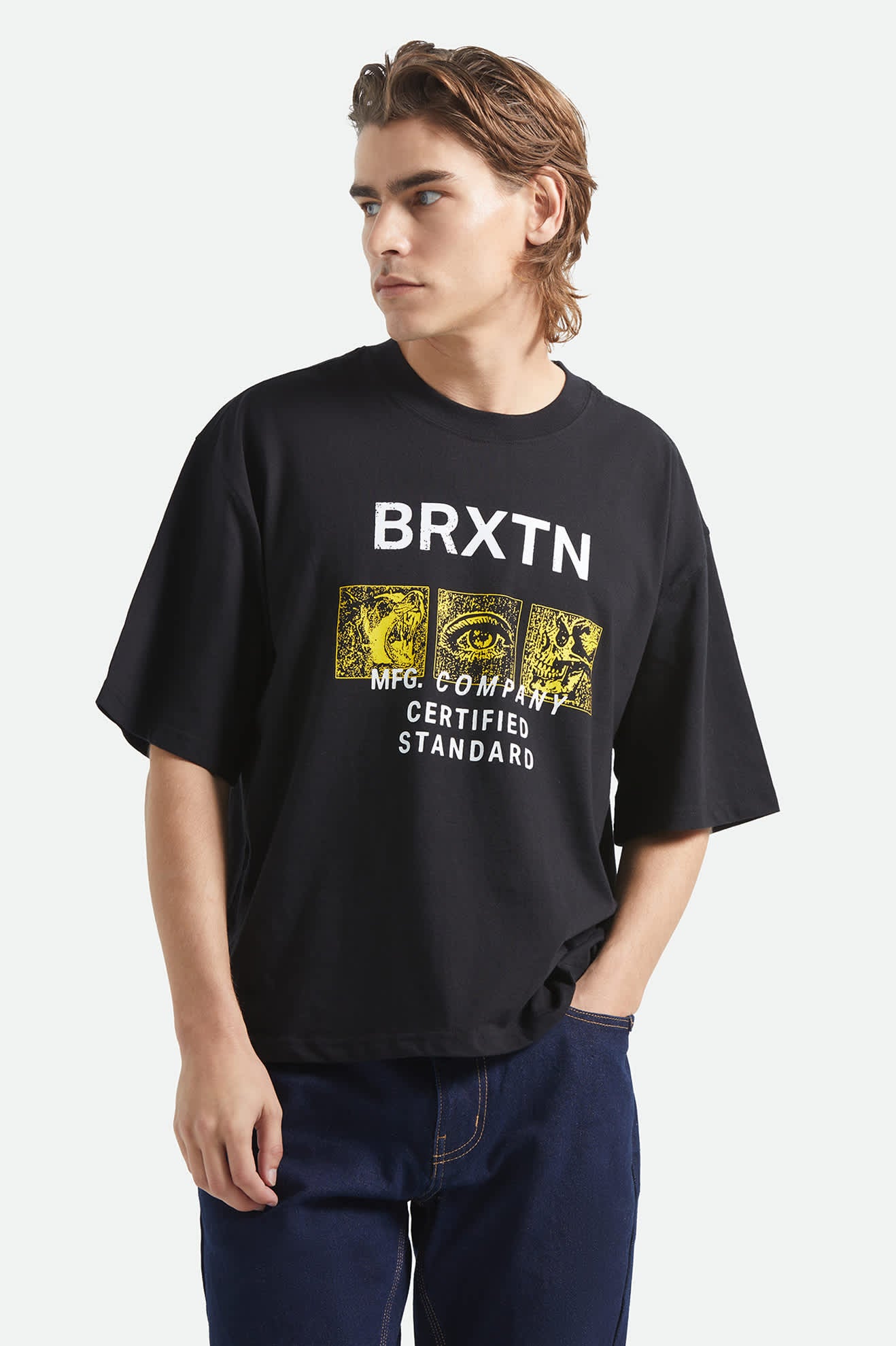 Mollar Short Sleeve Cropped T-Shirt - Black - Image 2
