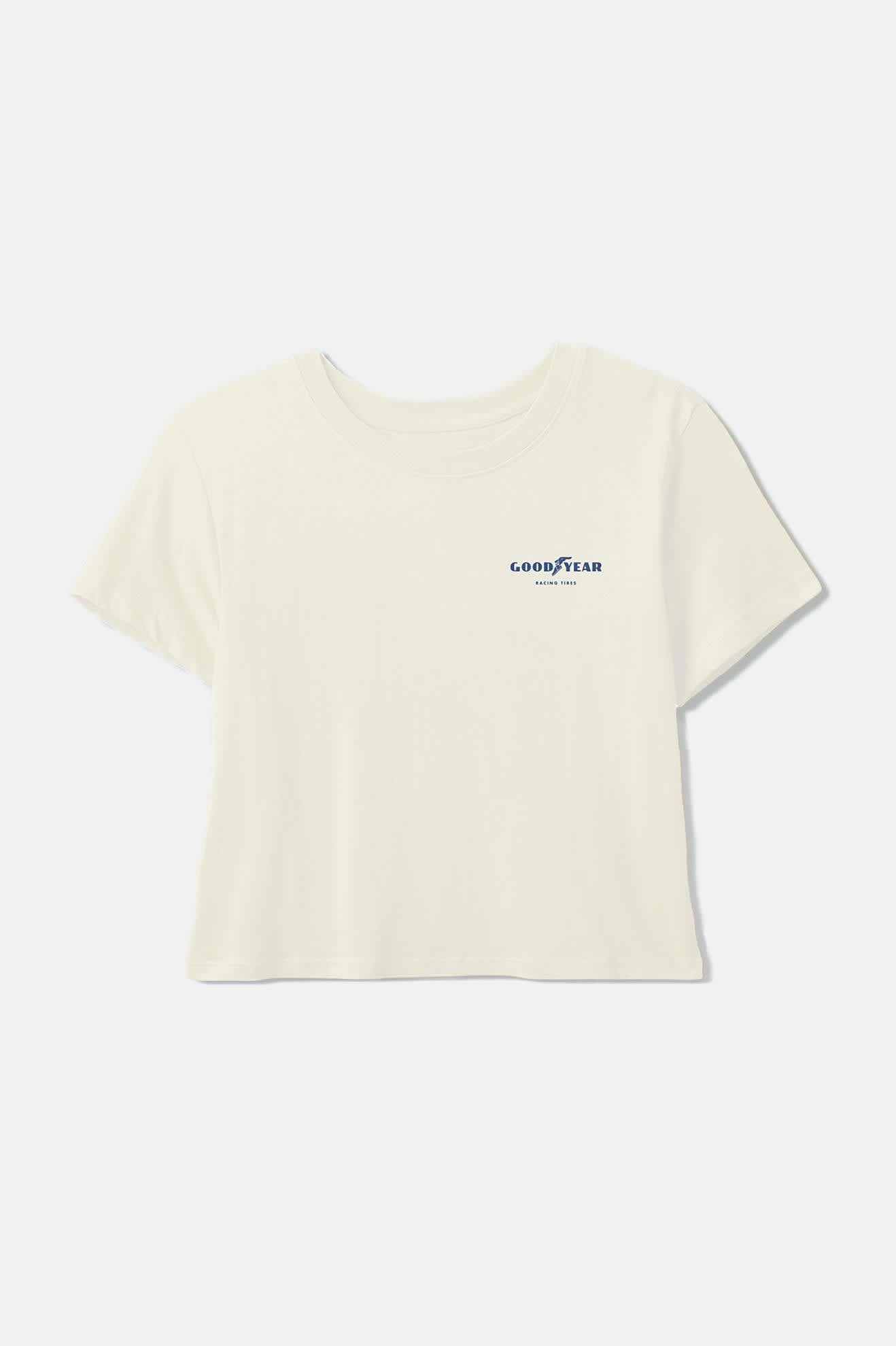 Goodyear Burnout Boxy Crew T-Shirt - Off White