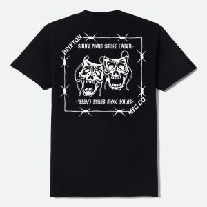 Smile Always Short Sleeve T-Shirt - Black Worn Wash