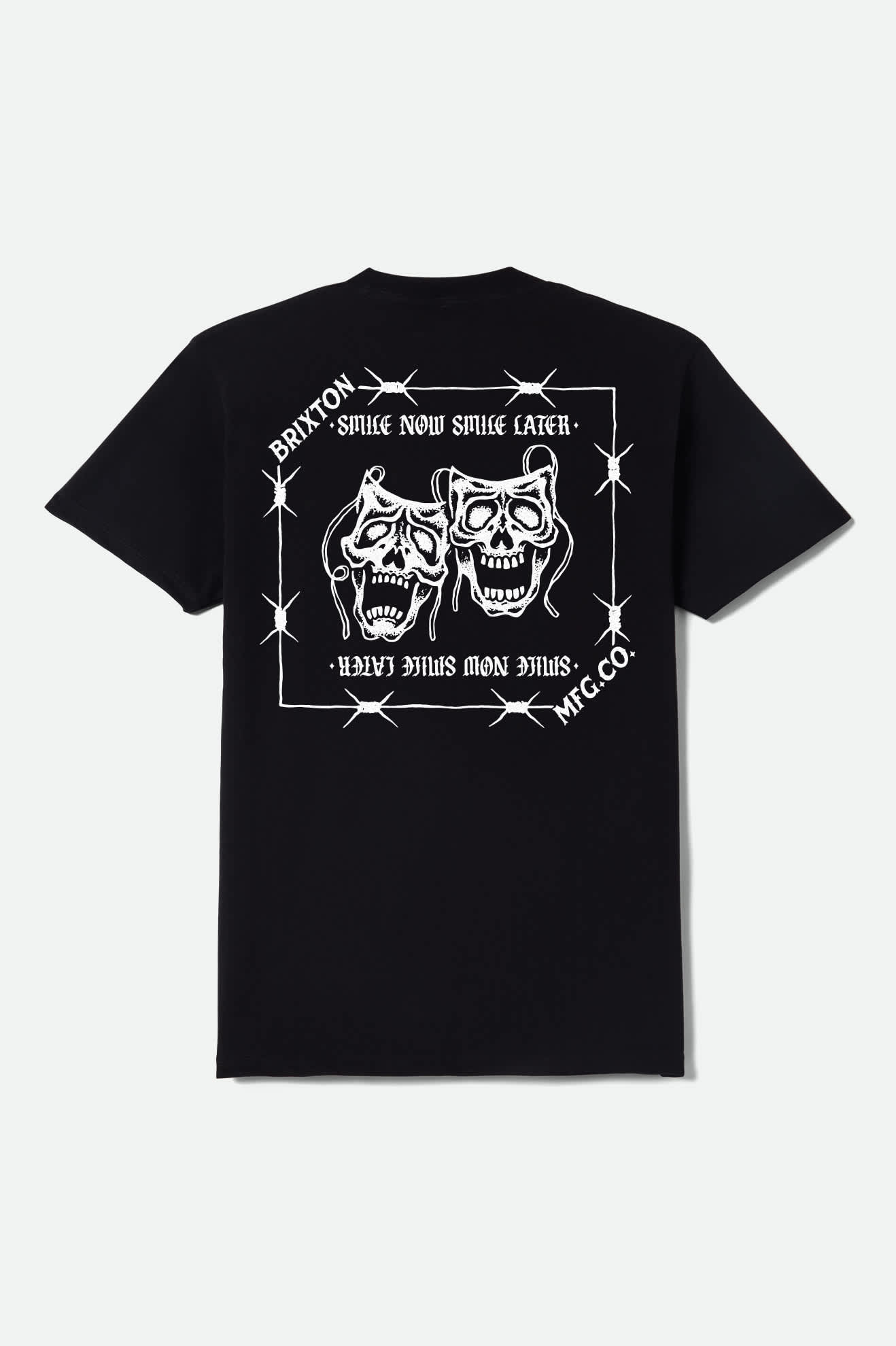 Smile Always Short Sleeve T-Shirt - Black Worn Wash