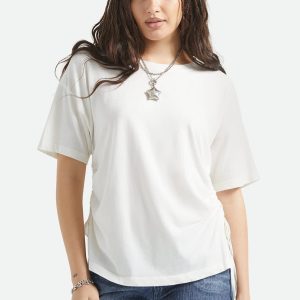 Carefree Organic Garment Dye Cinch T-Shirt - Off White
