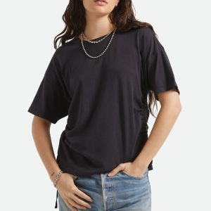 Carefree Organic Garment Dye Cinch T-Shirt - Black