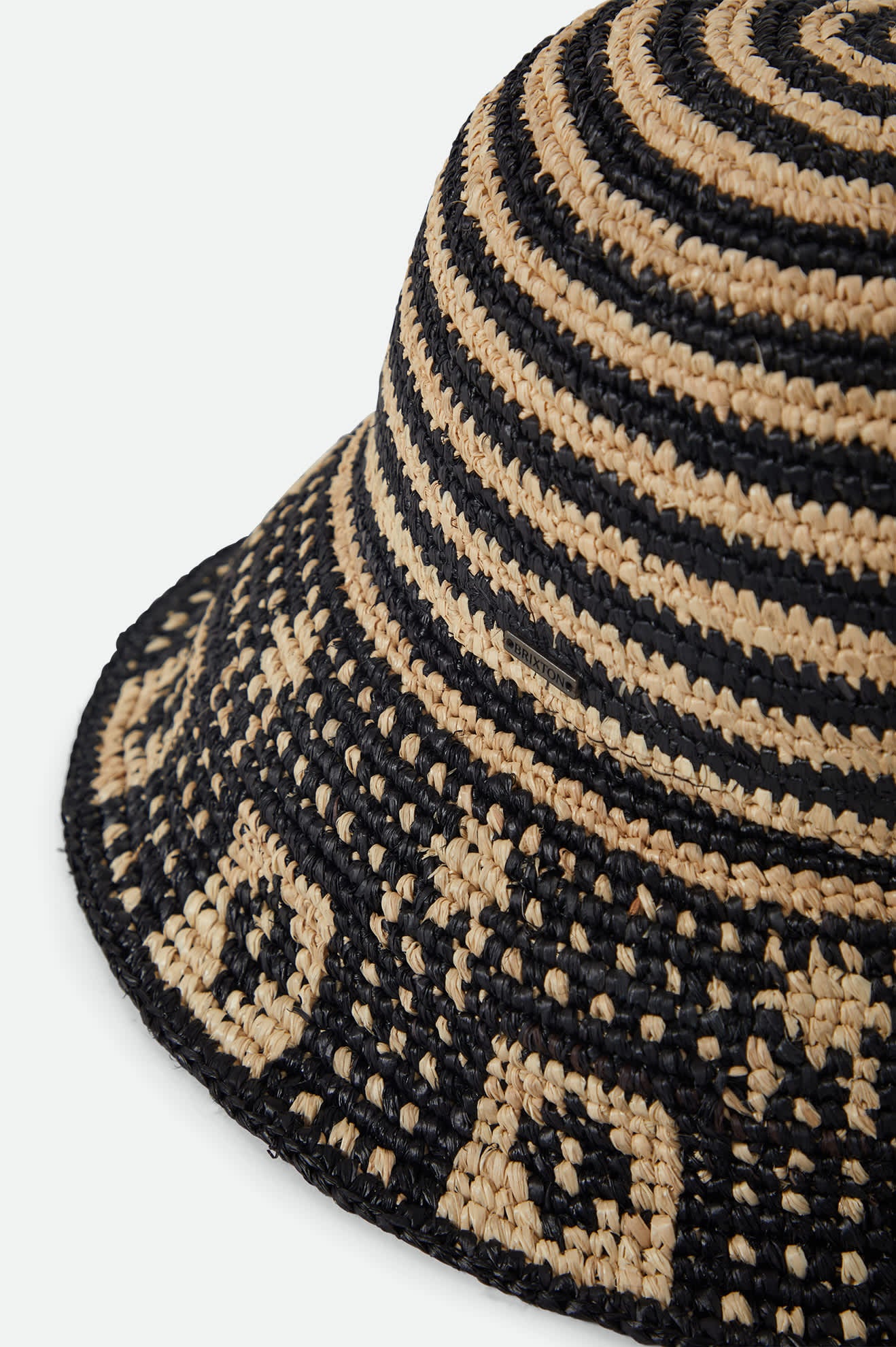 Redding Packable Straw Bucket Hat - Black/Natural - Image 10