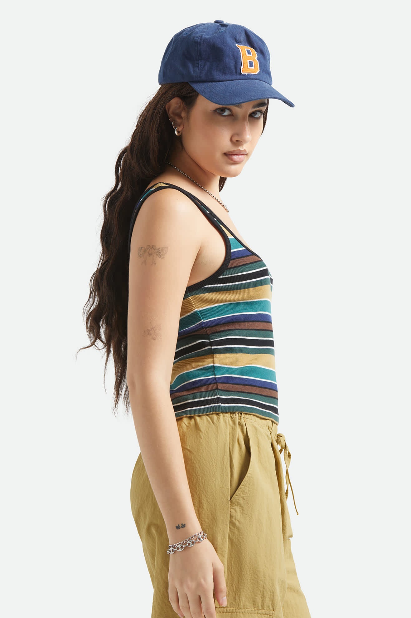 Ringer Organic A-Tank - Multi Retro Stripe - Image 5
