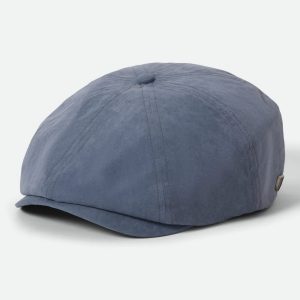 Brood Newsboy Cap - Slate Blue Brushed Satin