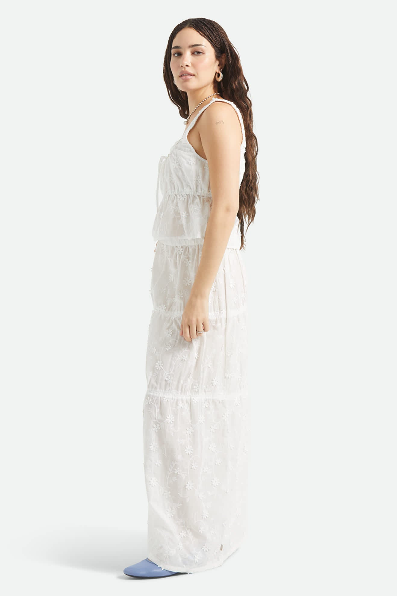 The Abigail Tie Top - Off White Floral - Image 3
