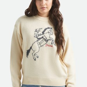 Brixton Ranching Club Crew Sweater - Whitecap