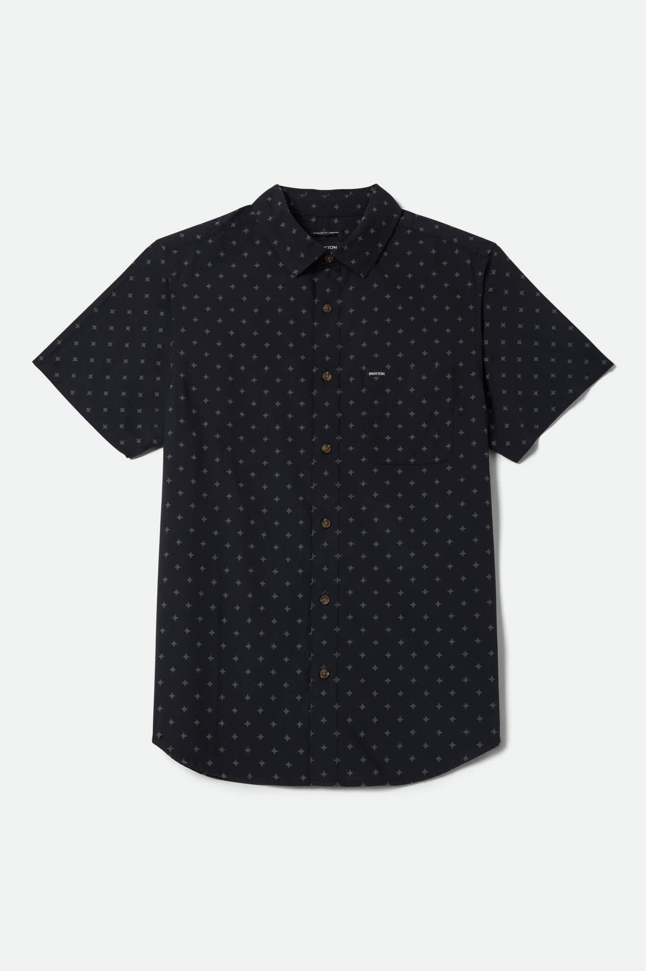 Charter Print Short Sleeve Shirt - Future Grey Diamond Tile