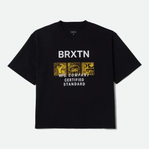 Mollar Short Sleeve Cropped T-Shirt - Black