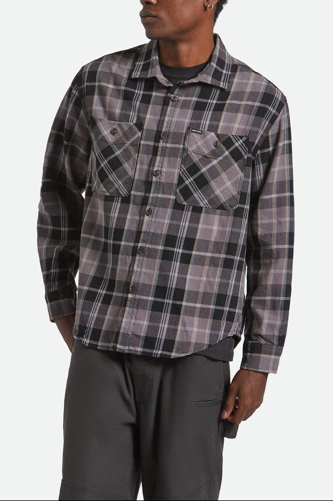 Vintage Wash Flannel - Black/Charcoal Beige/Slate - Image 2