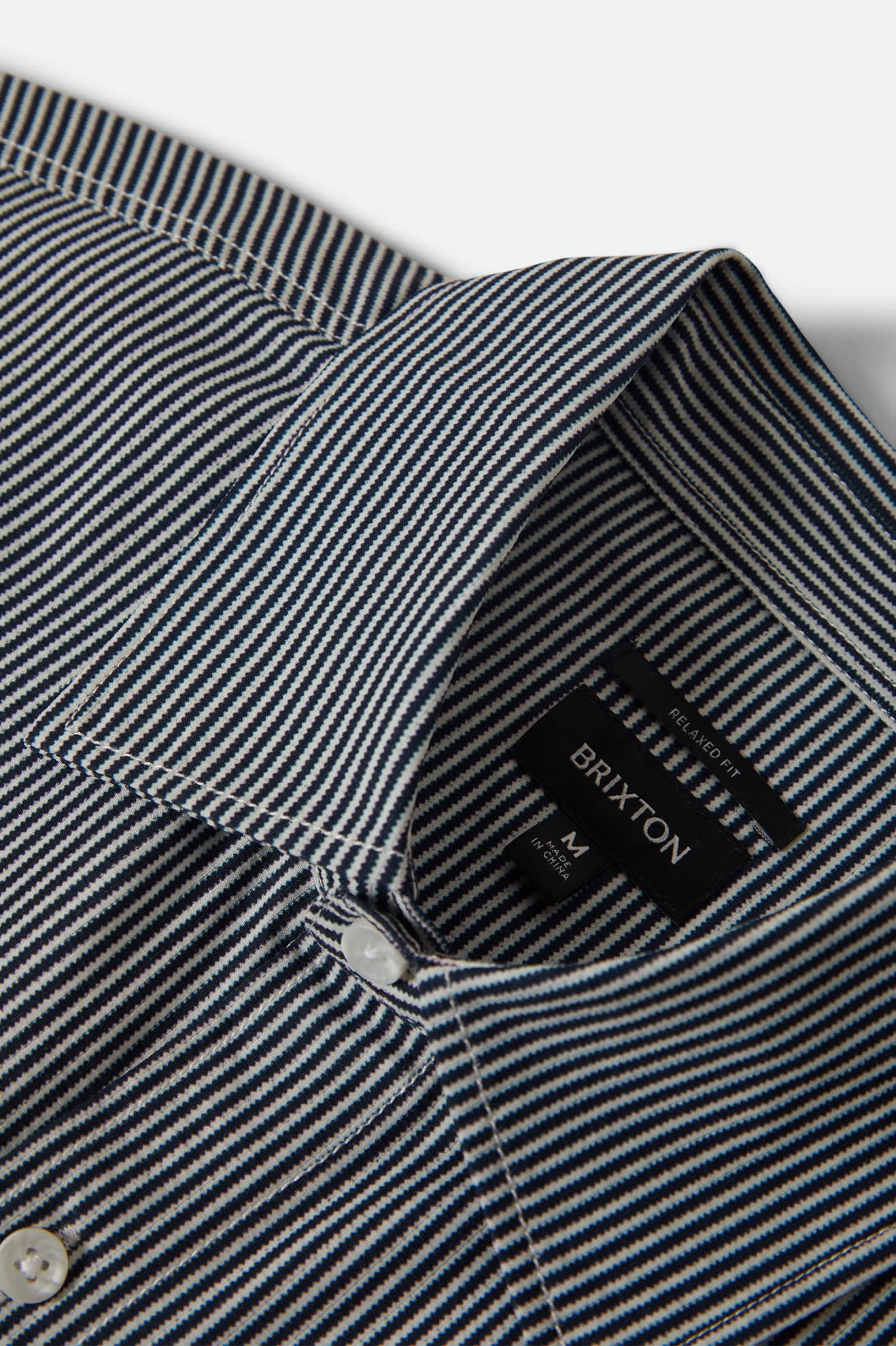 Journey Lightweight Long Sleeve Shirt - Navy/White Stripe - Image 10