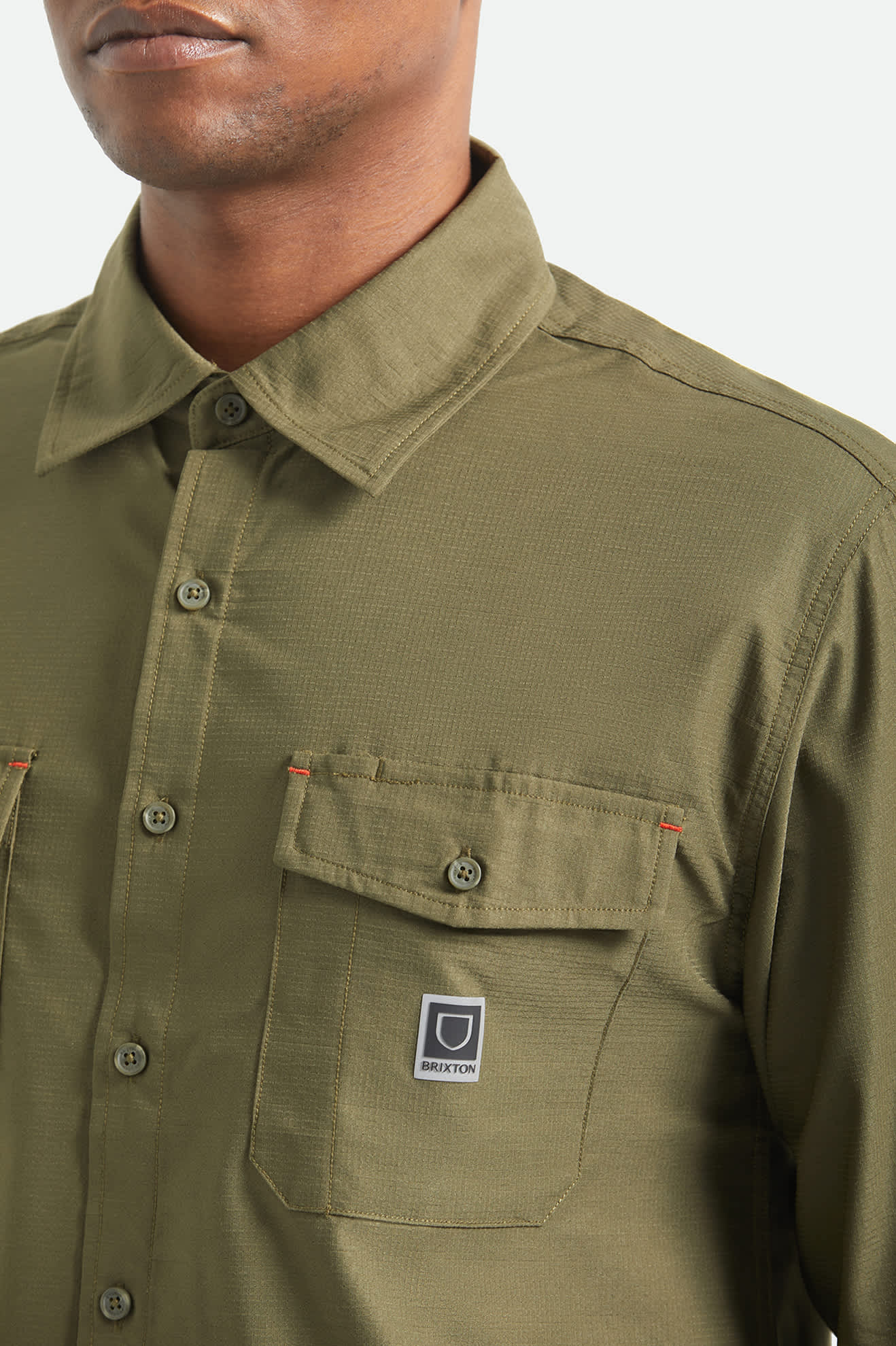 Journey Lightweight Long Sleeve Shirt - Dark Olive - Image 5