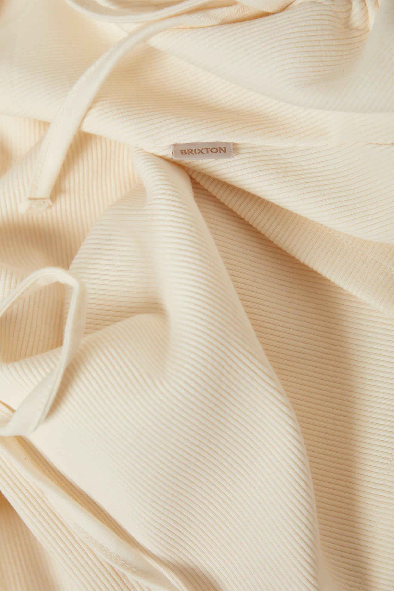 Ribbed Cinch Mini Dress - Off White - Image 6