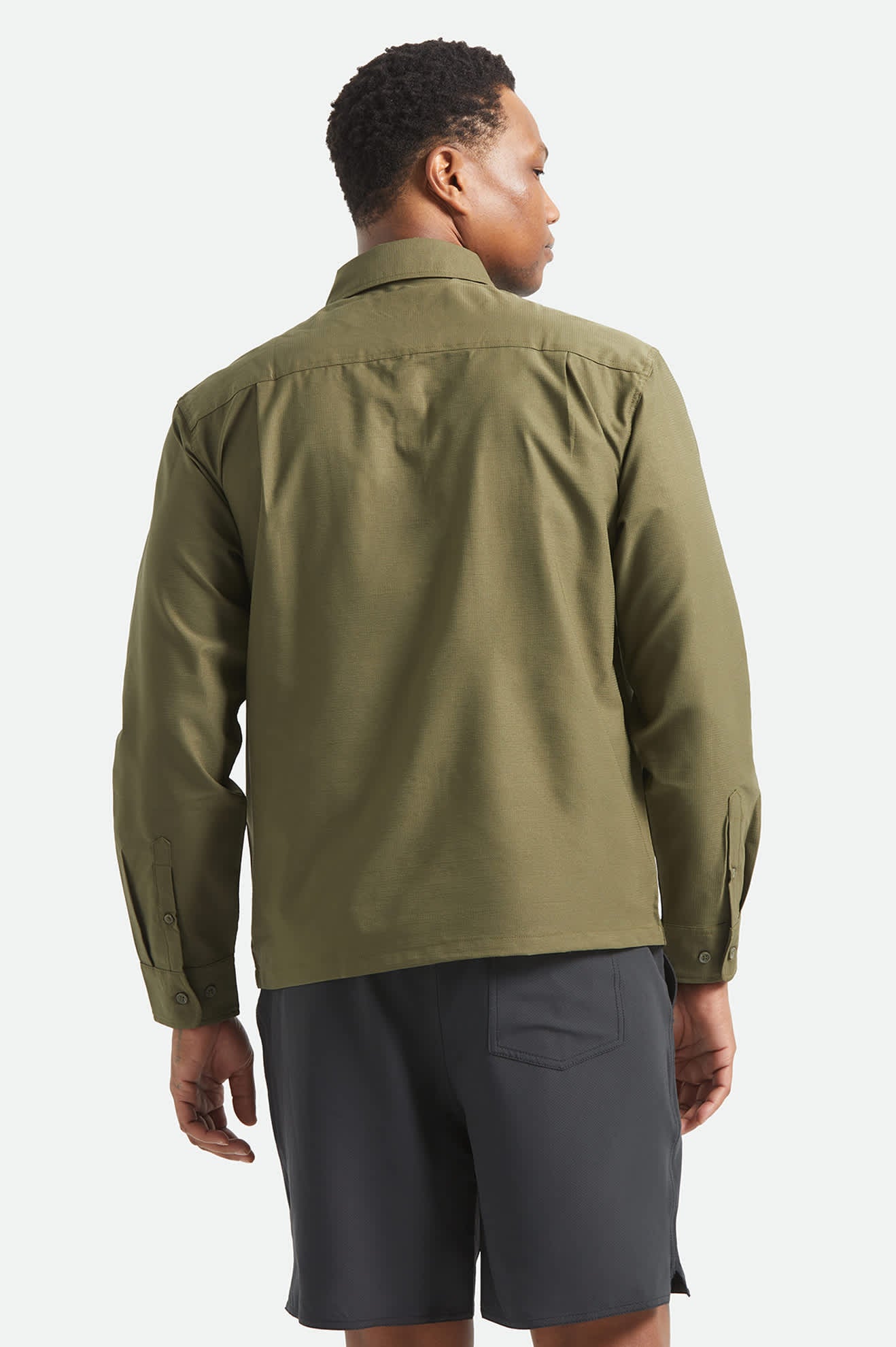 Journey Lightweight Long Sleeve Shirt - Dark Olive - Image 4