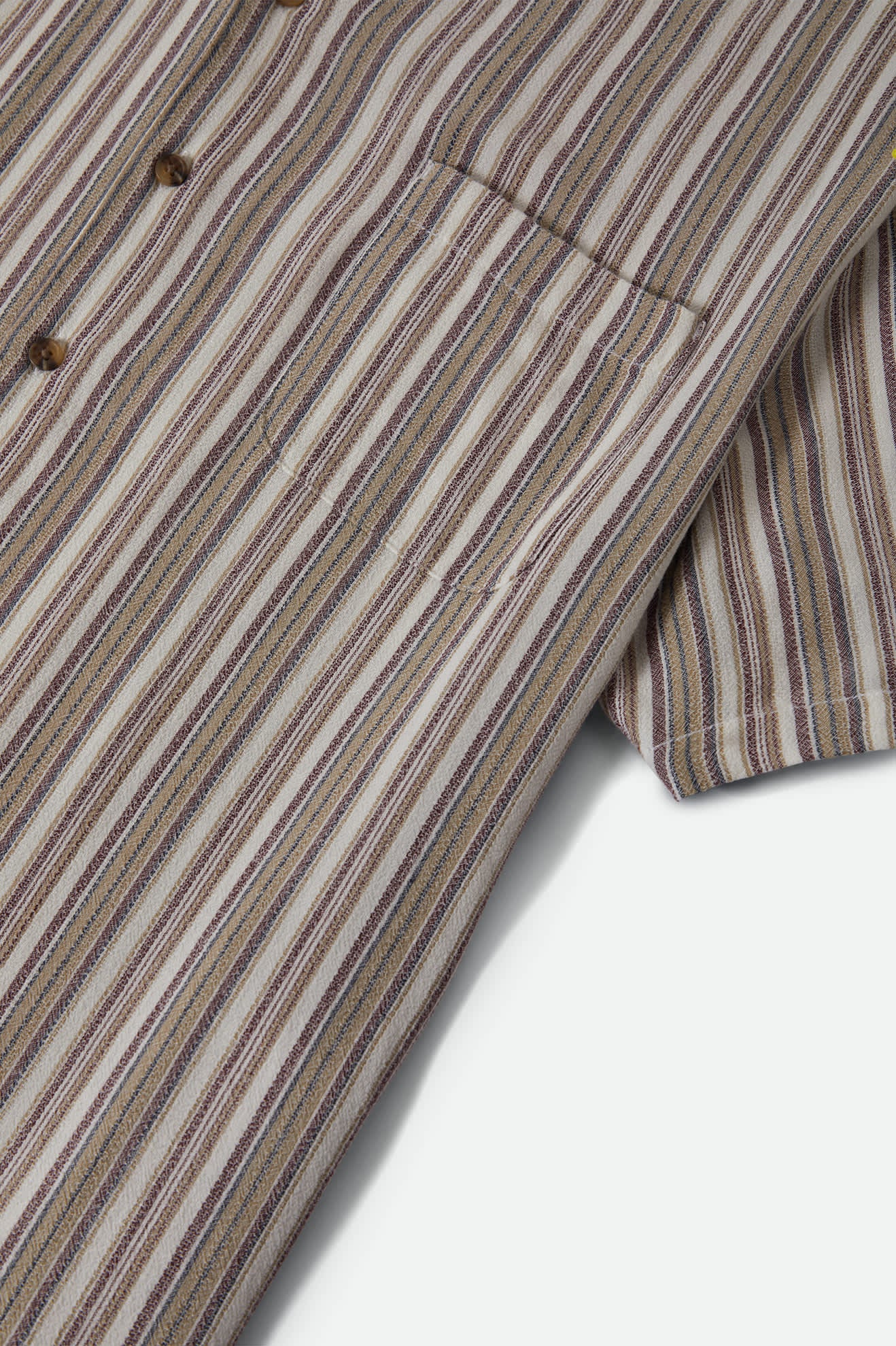 Bunker Twisted Stripe Short Sleeve Camp Collar Shirt - Robust Red - Image 8