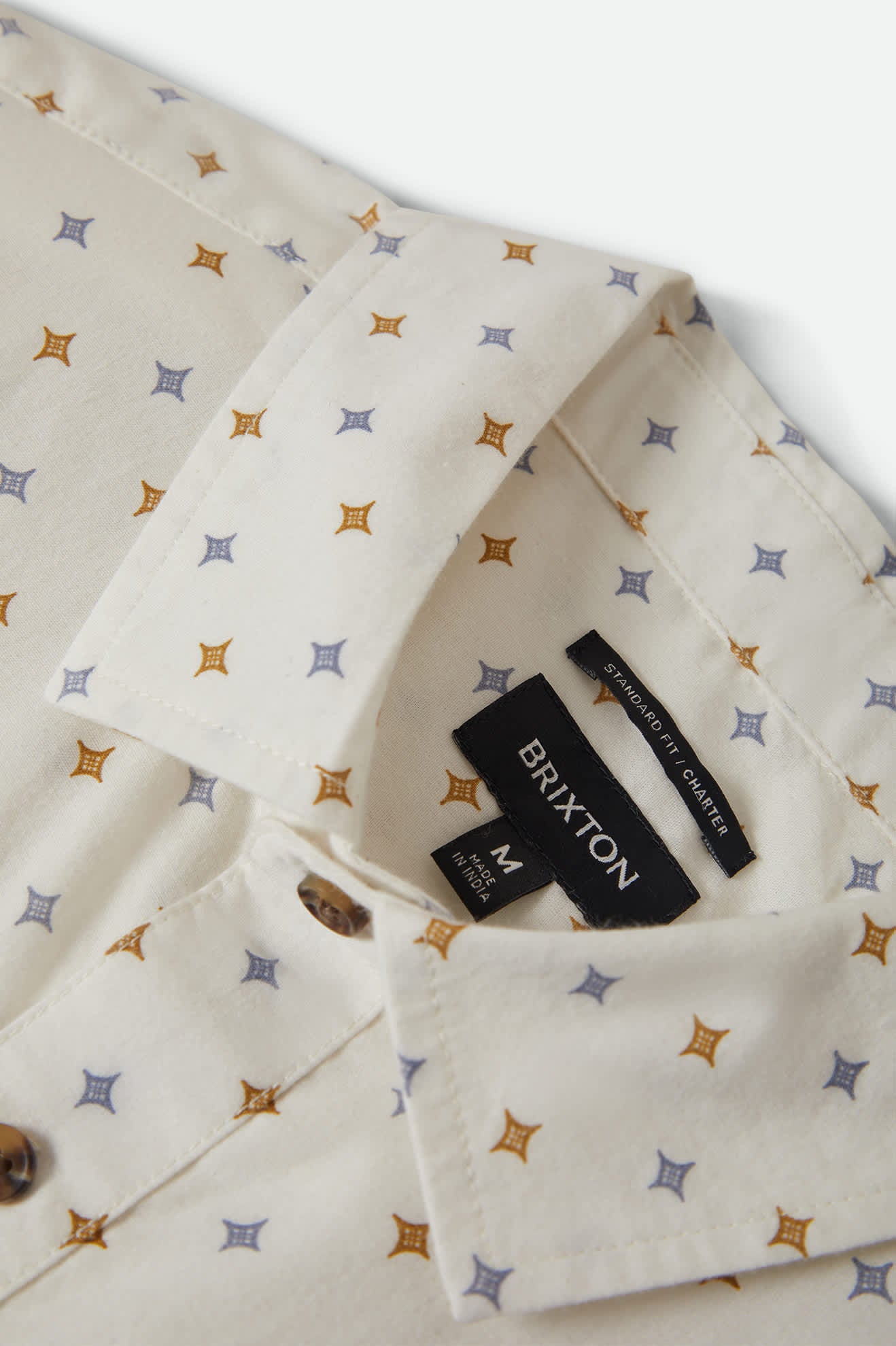 Charter Print Short Sleeve Shirt - Off White/Multi Diamond Tile - Image 8
