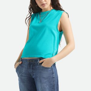 Carefree Organic Garment Dye Muscle Tank - Retro Green