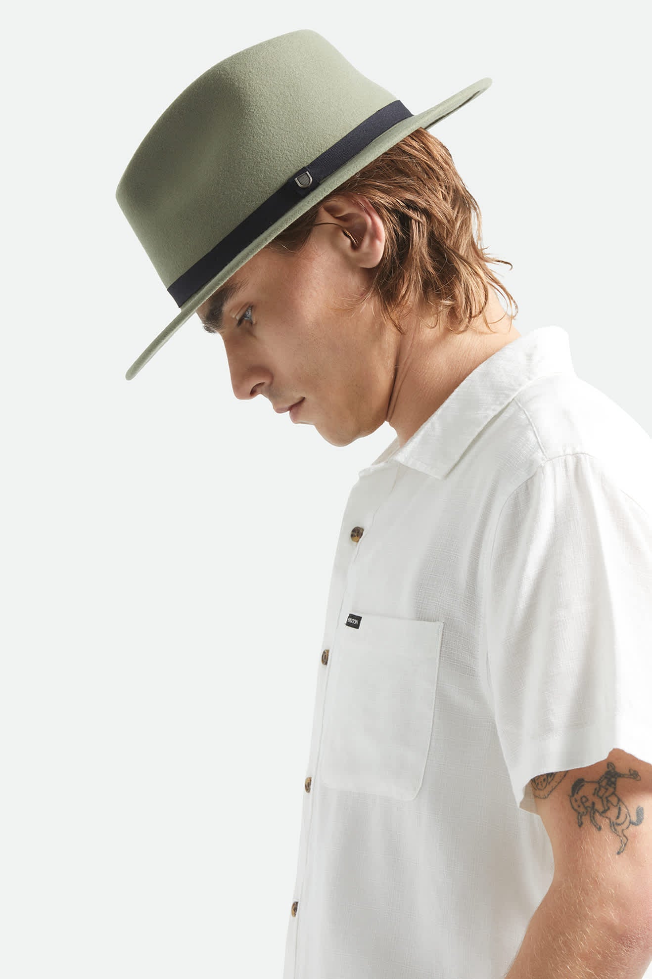 Messer Packable Fedora - Olive Surplus/Black - Image 3