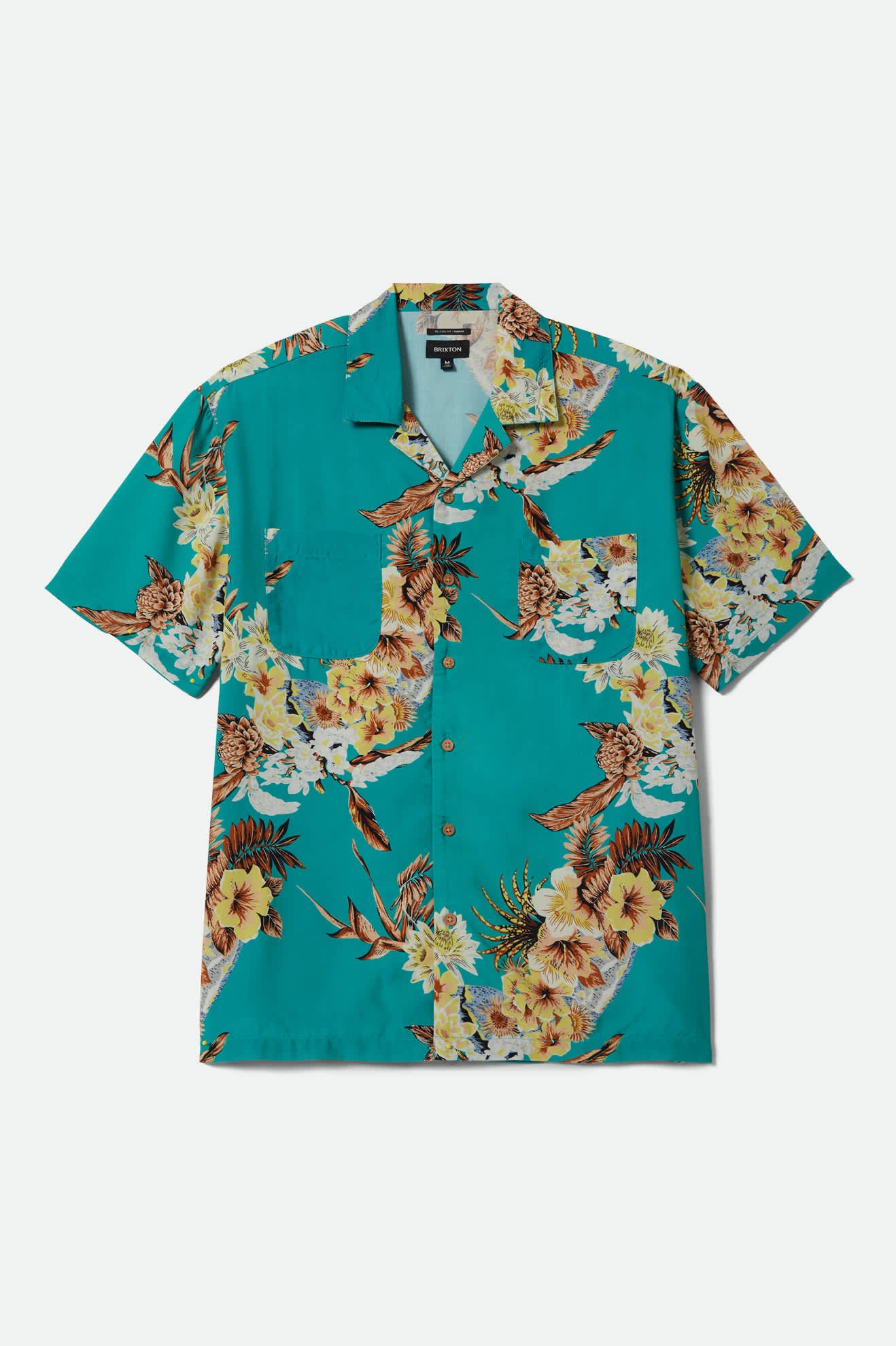 Bunker Vacation Short Sleeve Camp Collar Shirt - Retro Green