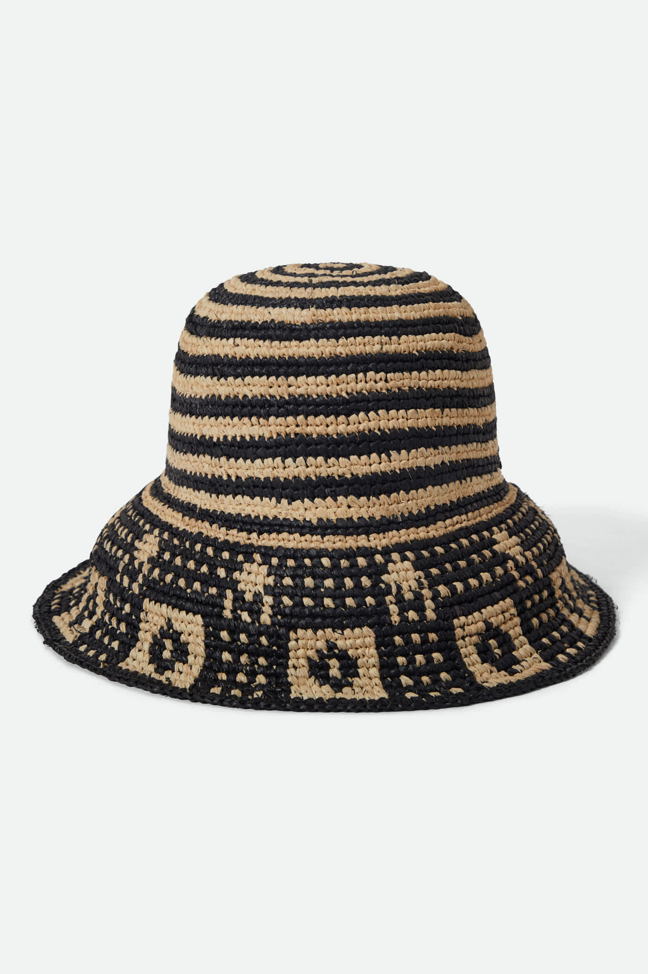 Redding Packable Straw Bucket Hat - Black/Natural - Image 12