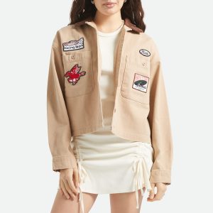 Utopia Patchwork Overshirt - Washed Timeless Taupe