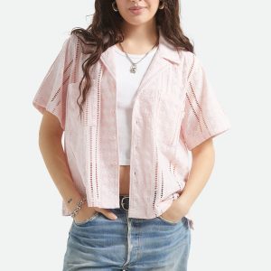 Paradise Lounge Short Sleeve Shirt - Chalk Pink