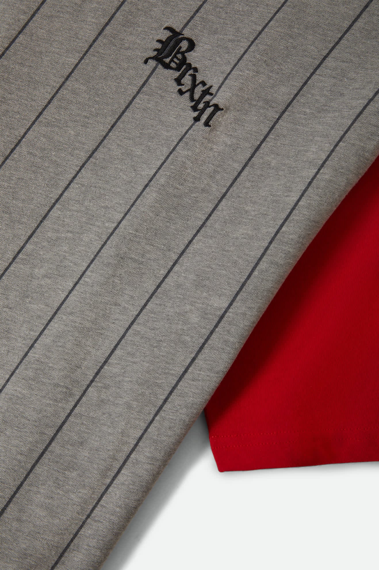 Boxy Short Sleeve Baseball T-Shirt - Heather Grey/Adrenaline Rush - Image 9