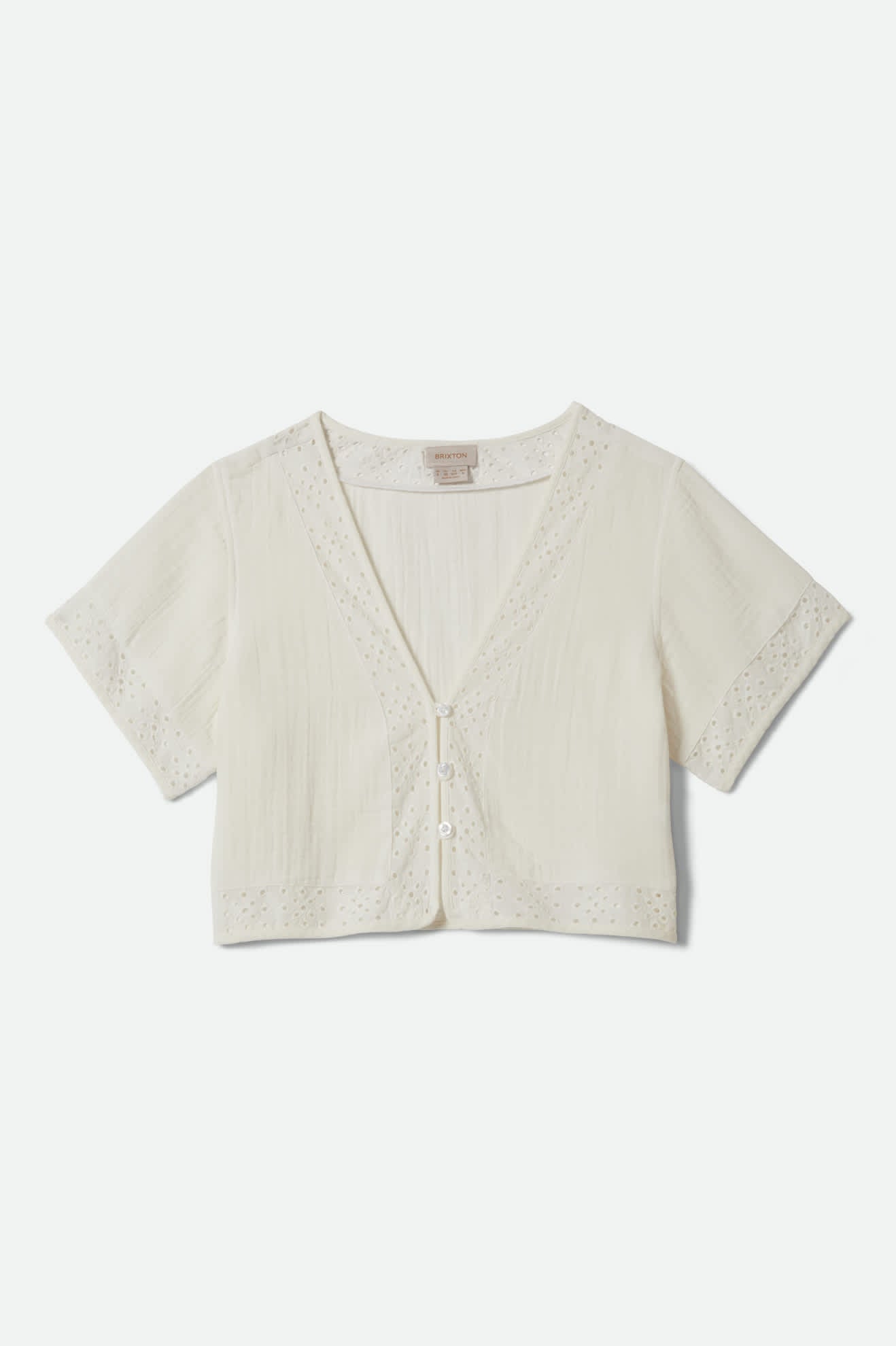 Seaside Eyelet Top - Off White Eyelet - Image 2