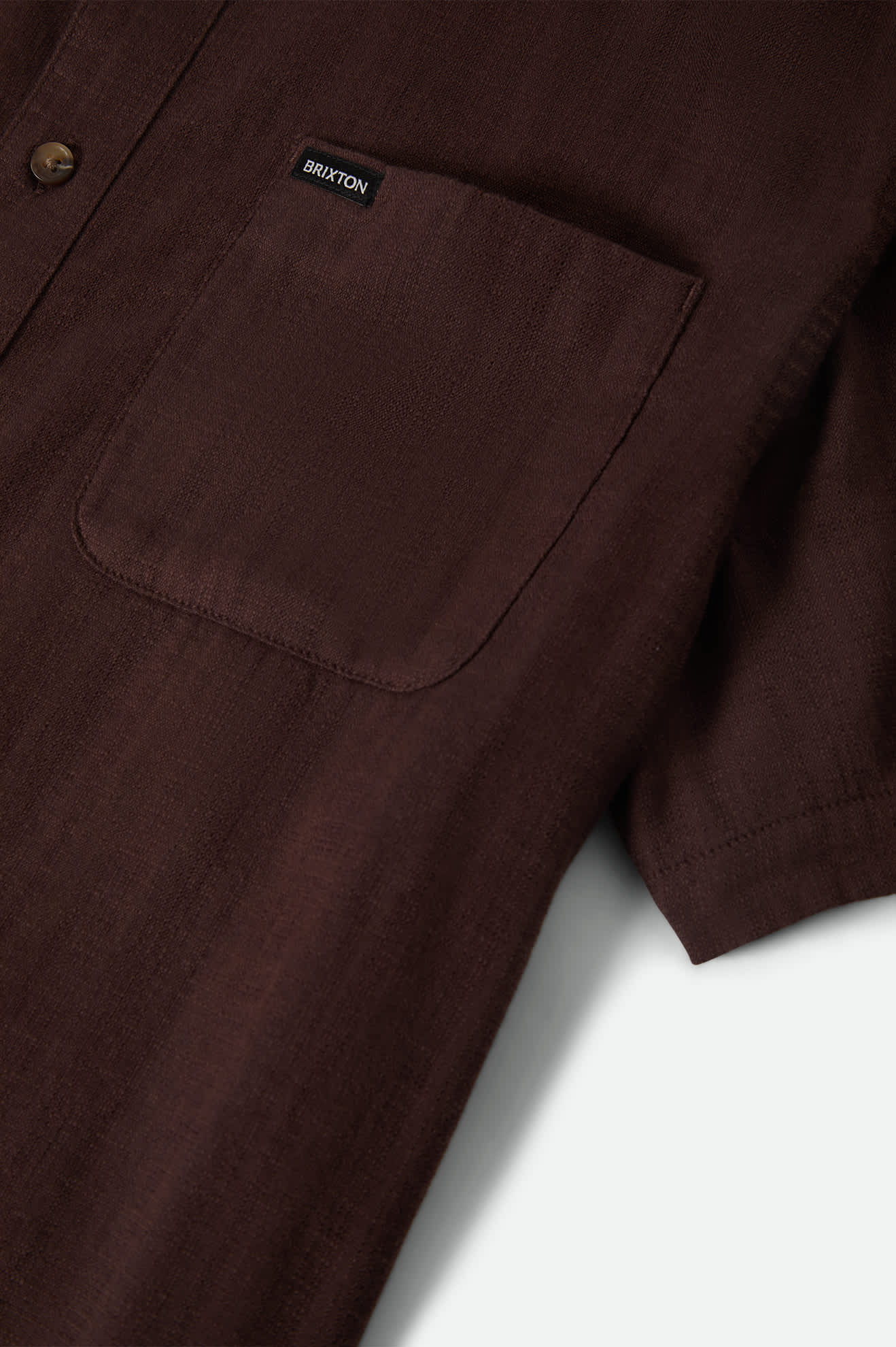 Charter Slub Short Sleeve Shirt - Chocolate - Image 7
