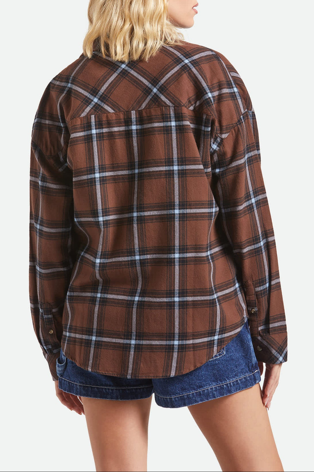 Women's Bowery Vintage Overshirt - Pinecone Brown/Black/Borrowed Blue - Image 4