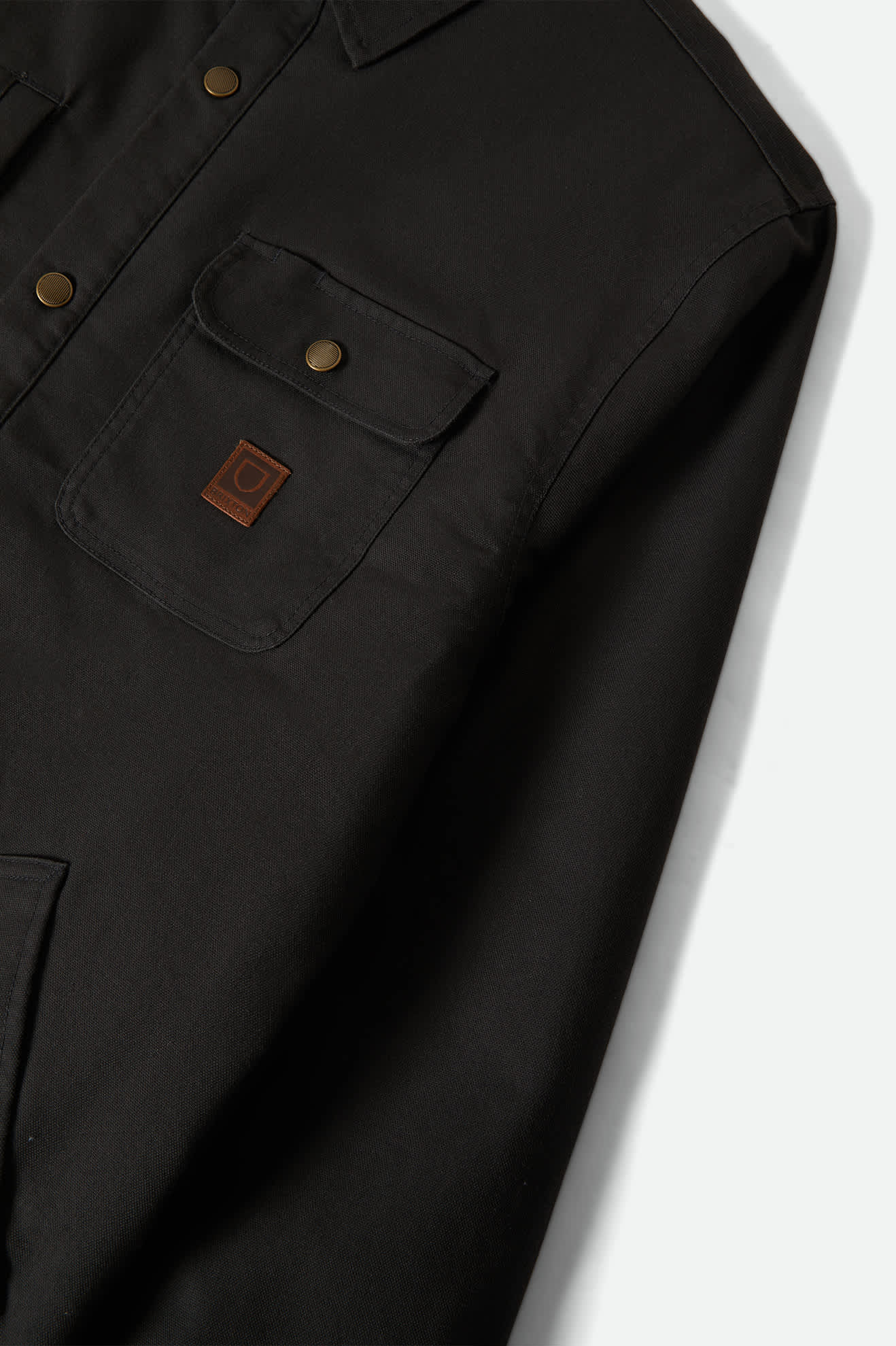 Builders Stretch Flannel Lined Jacket - Washed Black/Red - Image 5