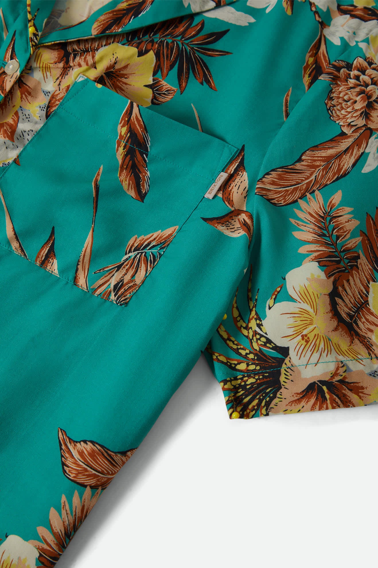 Campos Button Down Shirt - Retro Green Flor Campos - Image 6