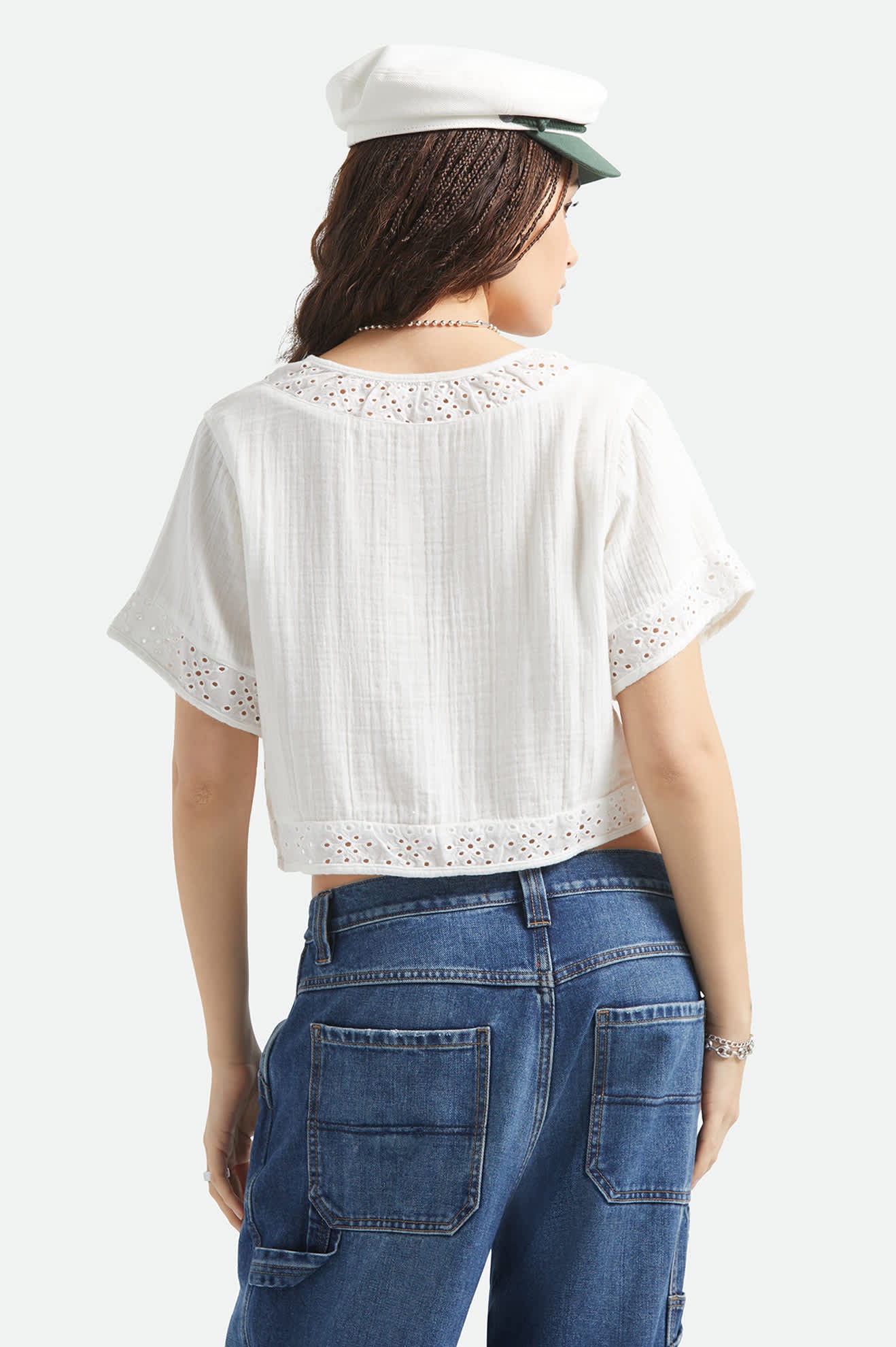 Seaside Eyelet Top - Off White Eyelet - Image 4
