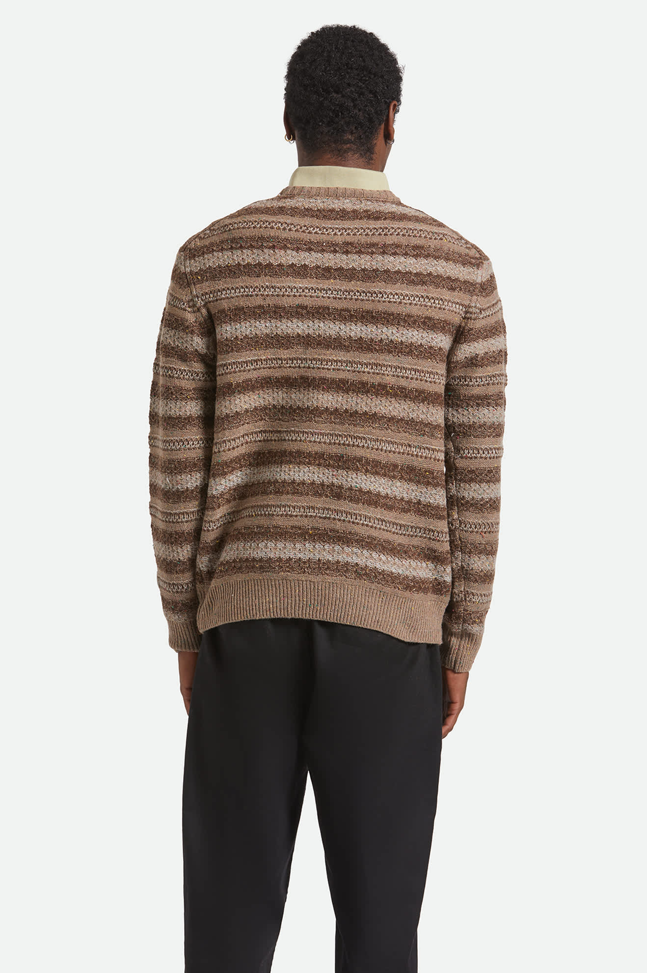 Midnight Crew Sweater - Multi Neutral Stripe - Image 3