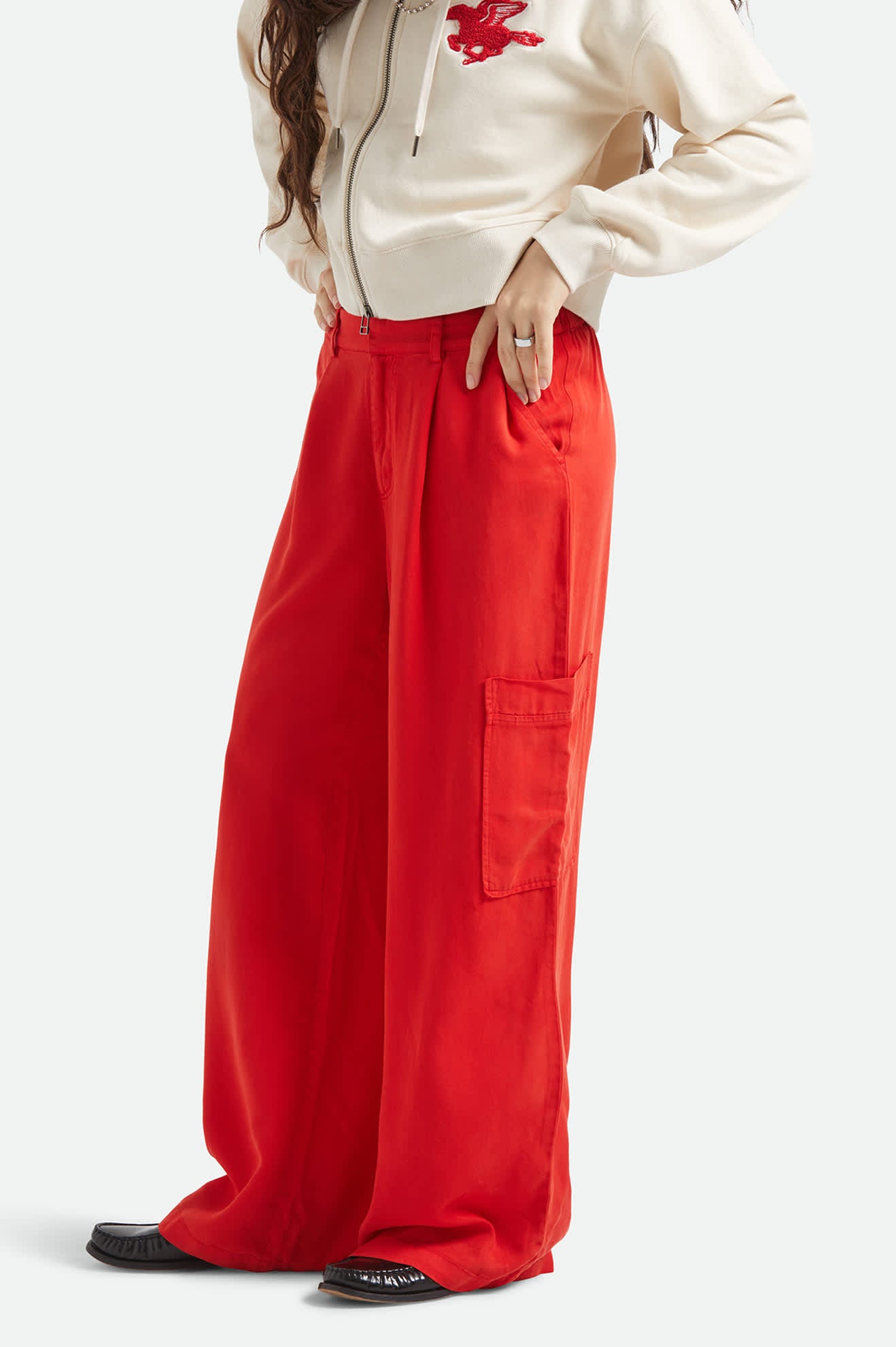 The Mercer Wide Leg Trouser Pant - Washed Adrenaline Rush - Image 3