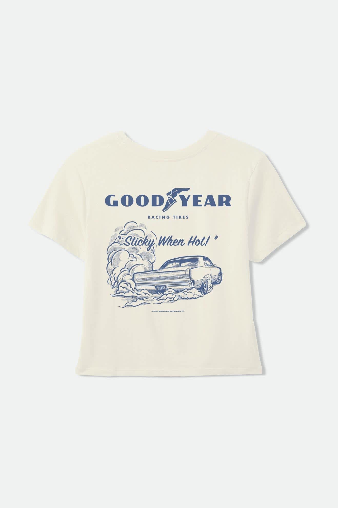 Goodyear Burnout Boxy Crew T-Shirt - Off White - Image 3
