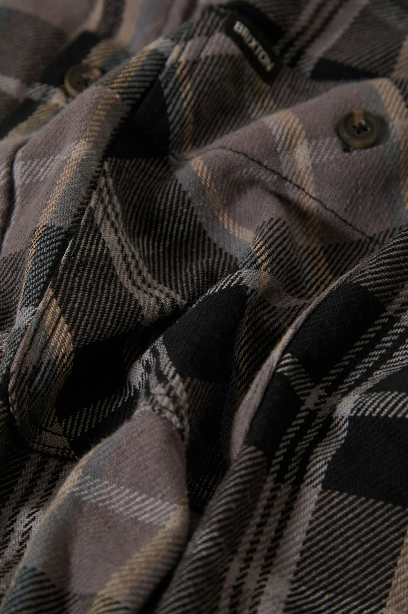 Vintage Wash Flannel - Black/Charcoal Beige/Slate - Image 6