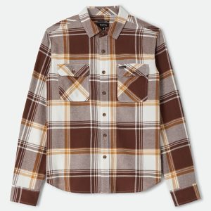 Bowery Lightweight Ultra Soft Flannel - Chocolate/Off White