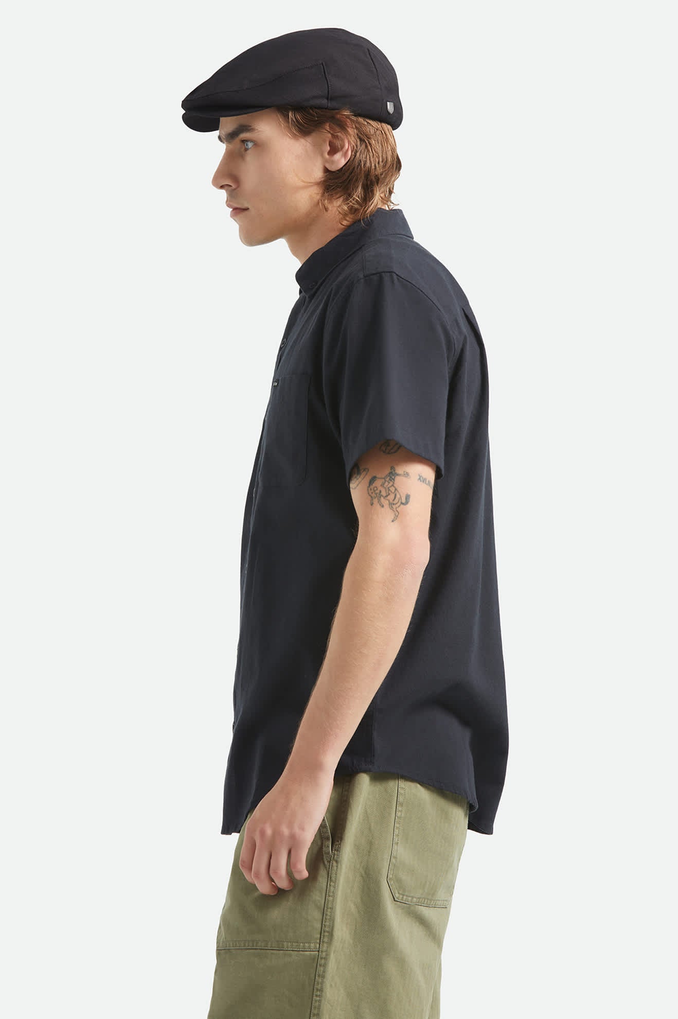 Sanford Oxford Short Sleeve Shirt - Black - Image 3
